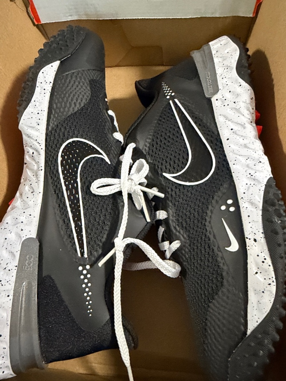 Nike Black and White Trail-Style Training Shoes